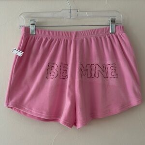 Pink “Be Mine'” Soft Women's Pajama Sleep Shorts